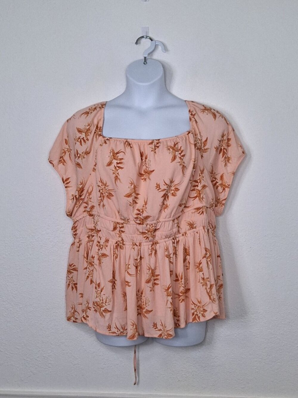 Torrid Floral Blouse Sz 3 Cottagecore Milkmaid Romantic Peasant Whimsical